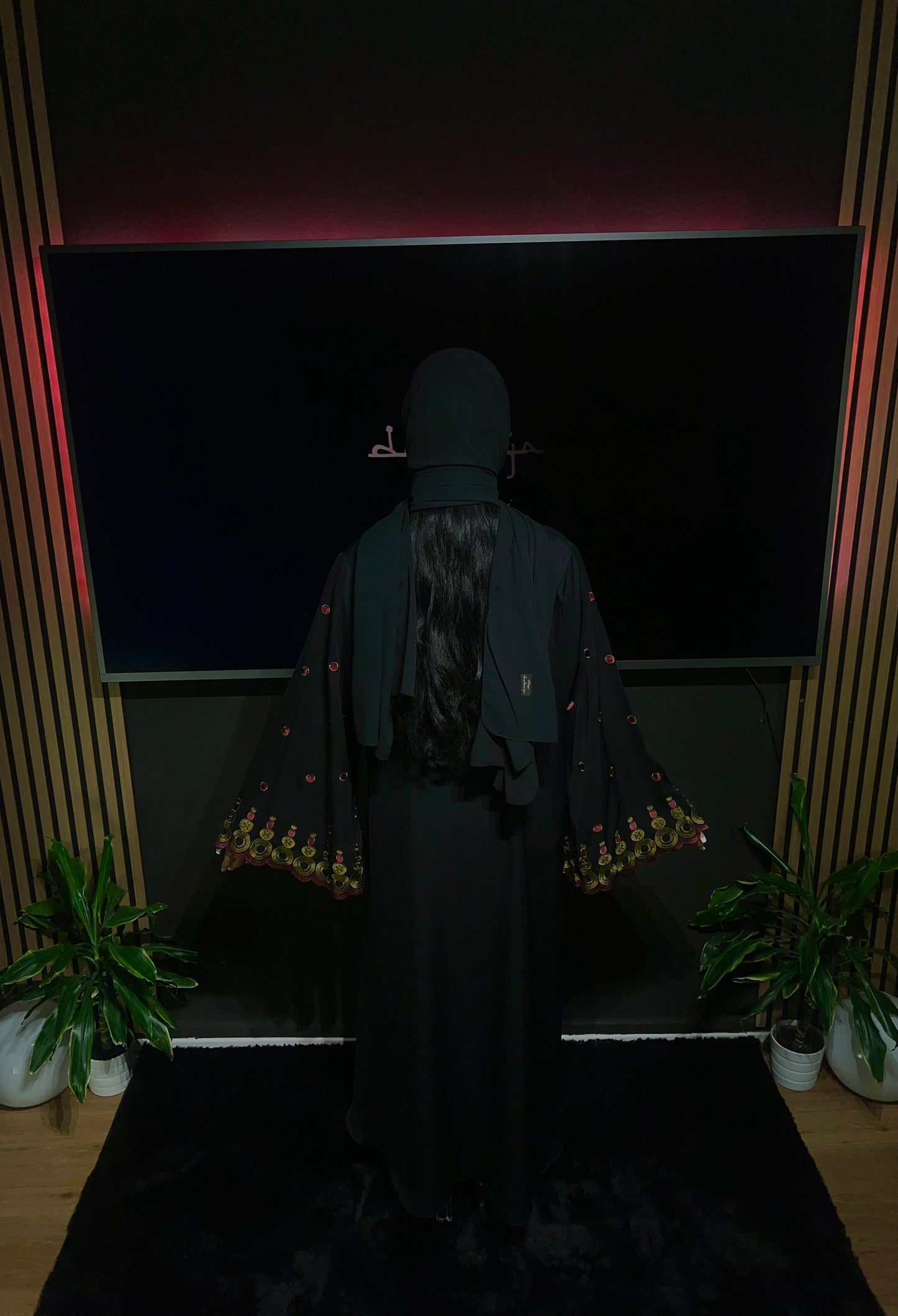 Black Oriental Sleeves ABAYA